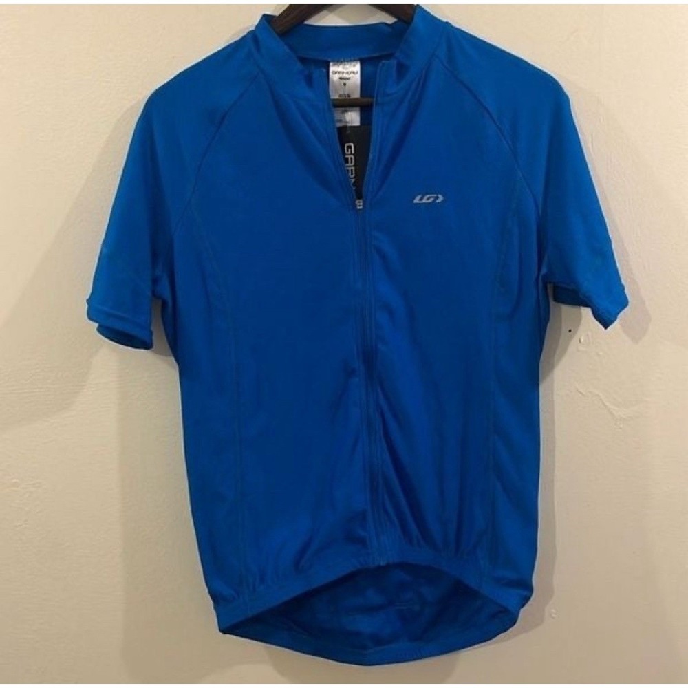 NWT Louis Garneau Men's Cycling BIKING Jersey Blue WATER BOTTLE POCKETS Medium M